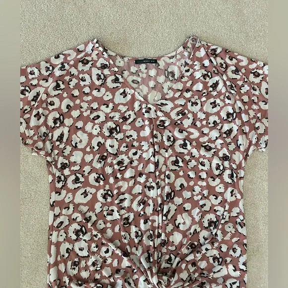 West kei Pink and white leopard top - Picture 3 of 5